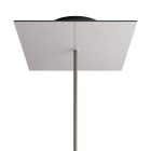 Square rosette – one hole and four side holes, ceiling rosette set, 200 mm