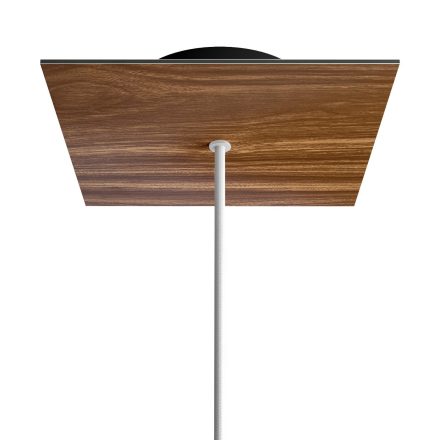 Square rosette – one hole and four side holes, ceiling rosette set, 200 mm