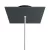 Square rosette – one hole and four side holes, ceiling rosette set, 200 mm