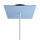 Square rosette – one hole and four side holes, ceiling rosette set, 200 mm