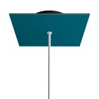 Square rosette – one hole and four side holes, ceiling rosette set, 200 mm