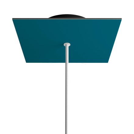 Square rosette – one hole and four side holes, ceiling rosette set, 200 mm