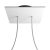 Square ceiling rose – a ceiling rose set with two holes and four side holes, 200 mm