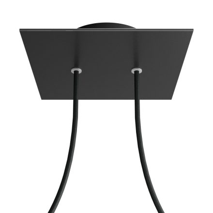 Square ceiling rose – a ceiling rose set with two holes and four side holes, 200 mm