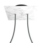 Square ceiling rose – a ceiling rose set with two holes and four side holes, 200 mm