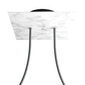   Square ceiling rose – a ceiling rose set with two holes and four side holes, 200 mm