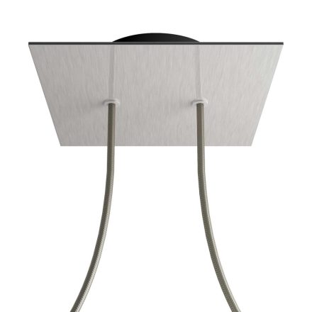 Square ceiling rose – a ceiling rose set with two holes and four side holes, 200 mm