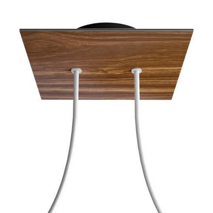 Square ceiling rose – a ceiling rose set with two holes and four side holes, 200 mm