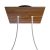 Square Rose-One 2 hole and 4 side hole ceiling rose kit, 200mm