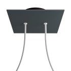 Square ceiling rose – a ceiling rose set with two holes and four side holes, 200 mm