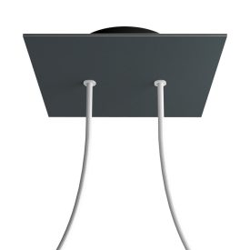   Square ceiling rose – a ceiling rose set with two holes and four side holes, 200 mm