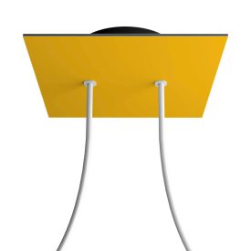   Square ceiling rose – a ceiling rose set with two holes and four side holes, 200 mm