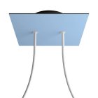 Square ceiling rose – a ceiling rose set with two holes and four side holes, 200 mm