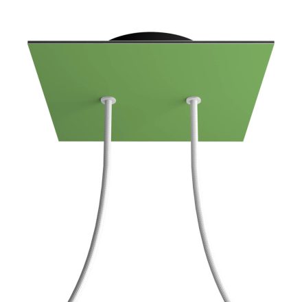 Square ceiling rose – a ceiling rose set with two holes and four side holes, 200 mm