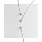 Square rosette – Set of ceiling rosettes with 3 holes arranged in a row and 4 side holes, 200 mm