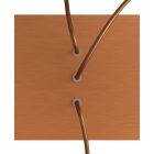 Square rosette – Set of ceiling rosettes with 3 holes arranged in a row and 4 side holes, 200 mm