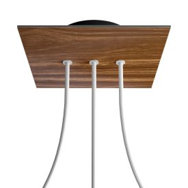   Square rosette – Set of ceiling rosettes with 3 holes arranged in a row and 4 side holes, 200 mm