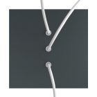 Square rosette – Set of ceiling rosettes with 3 holes arranged in a row and 4 side holes, 200 mm