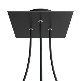   Square ceiling rose – A ceiling rose set with 3 holes and 4 side holes, 200 mm