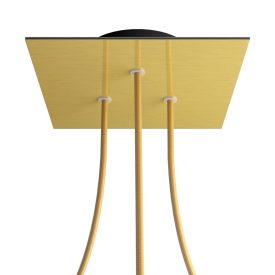   Square ceiling rose – A ceiling rose set with 3 holes and 4 side holes, 200 mm
