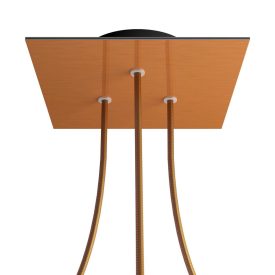   Square ceiling rose – A ceiling rose set with 3 holes and 4 side holes, 200 mm