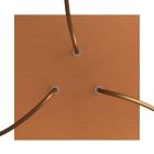 Square ceiling rose – A ceiling rose set with 3 holes and 4 side holes, 200 mm