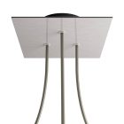 Square ceiling rose – A ceiling rose set with 3 holes and 4 side holes, 200 mm