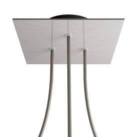   Square ceiling rose – A ceiling rose set with 3 holes and 4 side holes, 200 mm