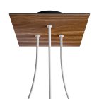 Square ceiling rose – A ceiling rose set with 3 holes and 4 side holes, 200 mm