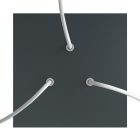 Square ceiling rose – A ceiling rose set with 3 holes and 4 side holes, 200 mm