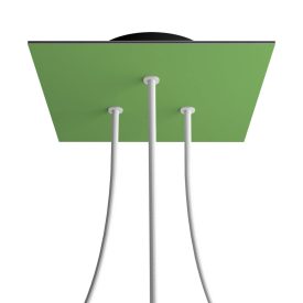   Square ceiling rose – A ceiling rose set with 3 holes and 4 side holes, 200 mm