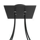 Square ceiling rose – A ceiling rose set with 4 holes and 4 side holes, 200 mm