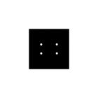 Square ceiling rose – A ceiling rose set with 4 holes and 4 side holes, 200 mm