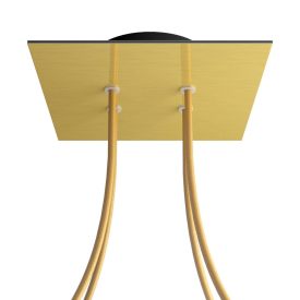   Square ceiling rose – A ceiling rose set with 4 holes and 4 side holes, 200 mm