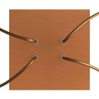 Square ceiling rose – A ceiling rose set with 4 holes and 4 side holes, 200 mm