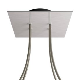   Square ceiling rose – A ceiling rose set with 4 holes and 4 side holes, 200 mm