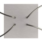 Square ceiling rose – A ceiling rose set with 4 holes and 4 side holes, 200 mm