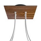 Square ceiling rose – A ceiling rose set with 4 holes and 4 side holes, 200 mm