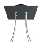 Square ceiling rose – A ceiling rose set with 4 holes and 4 side holes, 200 mm