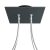 Square ceiling rose – A ceiling rose set with 4 holes and 4 side holes, 200 mm