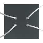 Square ceiling rose – A ceiling rose set with 4 holes and 4 side holes, 200 mm