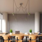 Square ceiling rose – A ceiling rose set with 4 holes and 4 side holes, 200 mm