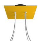 Square ceiling rose – A ceiling rose set with 4 holes and 4 side holes, 200 mm