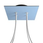 Square ceiling rose – A ceiling rose set with 4 holes and 4 side holes, 200 mm