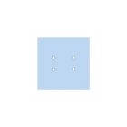 Square ceiling rose – A ceiling rose set with 4 holes and 4 side holes, 200 mm