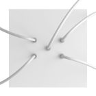 Square ceiling rose – A ceiling rose set with 5 holes and 4 side holes, 200 mm