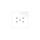 Square ceiling rose – A ceiling rose set with 5 holes and 4 side holes, 200 mm