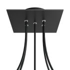 Square ceiling rose – A ceiling rose set with 5 holes and 4 side holes, 200 mm