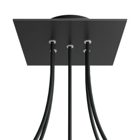   Square ceiling rose – A ceiling rose set with 5 holes and 4 side holes, 200 mm