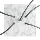 Square ceiling rose – A ceiling rose set with 5 holes and 4 side holes, 200 mm